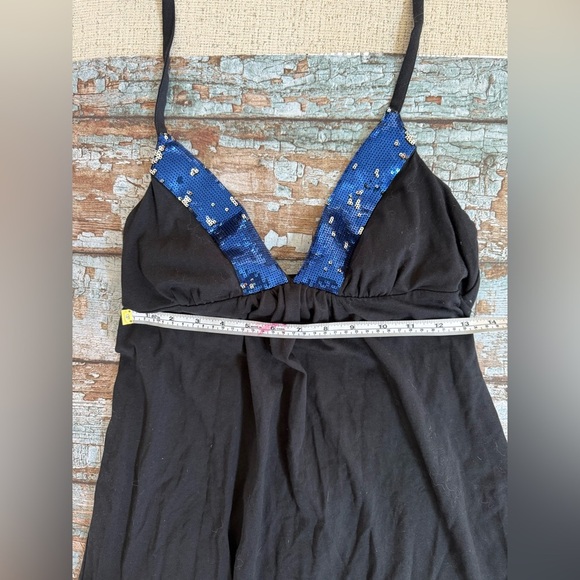 Victoria's Secret Black and Blue Sequin Dress Built in Bra Vintage Y2K - Picture 5 of 5